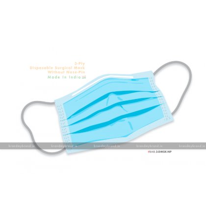 3 Ply Disposable Surgical Masks with nose-pin