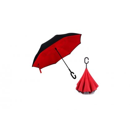 Personalized Inverted Umbrella With Hands-free C Handle