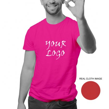 Personalized Dark Pink Promotional T-Shirt (Round Neck) / Micro Polyster - Dry Fit