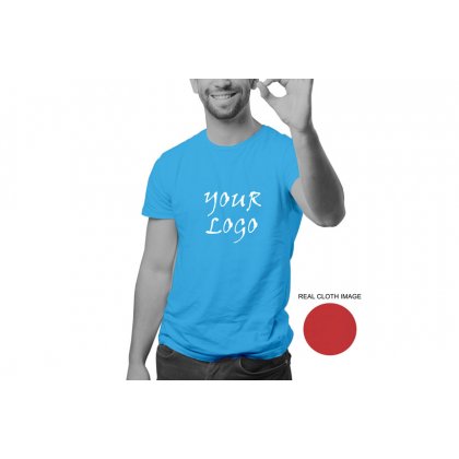 Personalized Sky Blue Promotional T-Shirt (Round Neck) / Micro Polyster - Dry Fit
