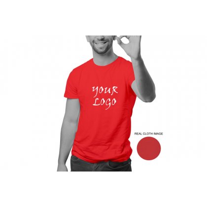 Personalized Red Promotional T-Shirt (Round Neck) / Micro Polyster - Dry Fit