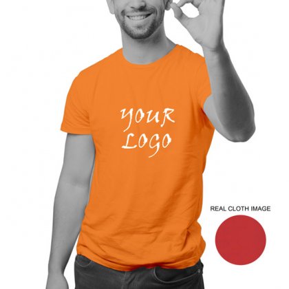 Personalized Orange Promotional T-Shirt (Round Neck) / Micro Polyster - Dry Fit