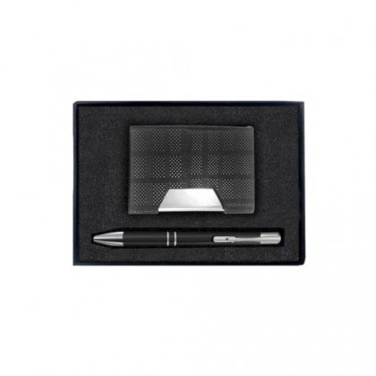 Gift Set Of Two (Card Holder- Pen)