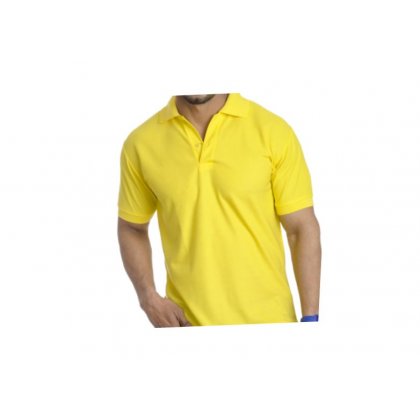 Personalized Polo T Shirt (Bright Yellow) Polyester Cotton