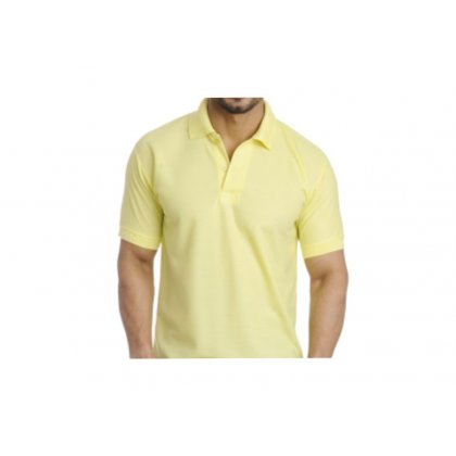 Personalized Polo T Shirt (Lemon Yellow) Polyester Cotton