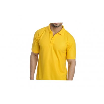 Personalized Polo T Shirt (Golden Yellow) Polyester Cotton