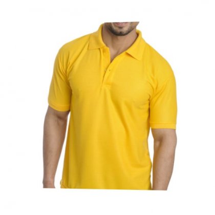 Personalized Polo T Shirt (Golden Yellow) Polyester Cotton