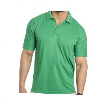 Personalized Polo T Shirt (Parrot Green) Polyester Cotton