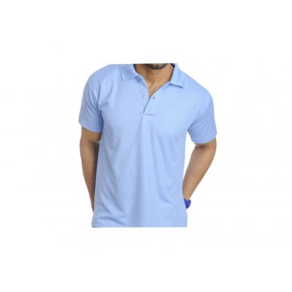 Personalized Polo T Shirt (Sky Blue) Polyester Cotton