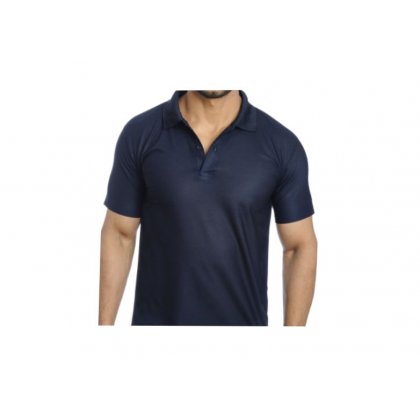 Personalized Polo T Shirt (Navy) Polyester Cotton