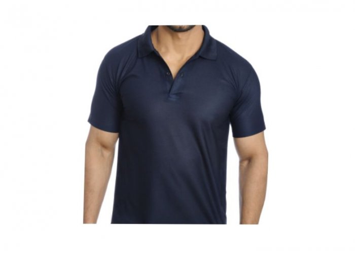 Personalized Polo T Shirt (Navy) Polyester Cotton