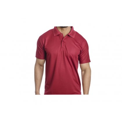 Personalized Polo T Shirt (Maroon) Polyester Cotton