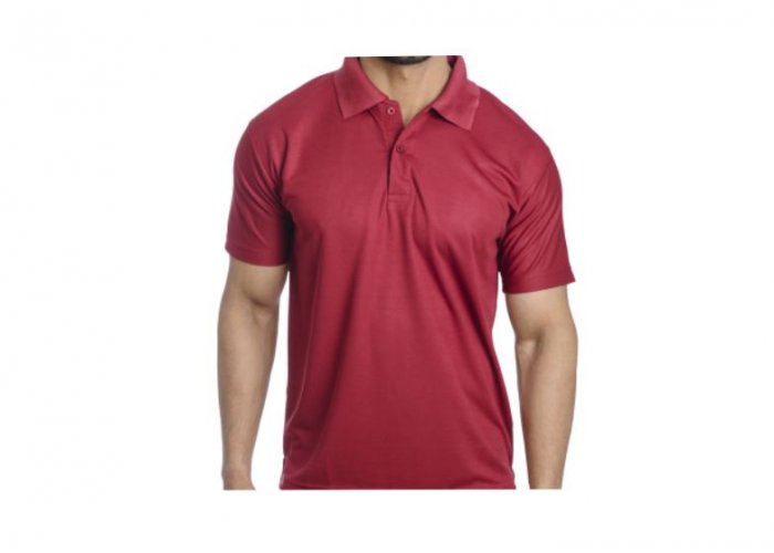 Personalized Polo T Shirt (Maroon) Polyester Cotton