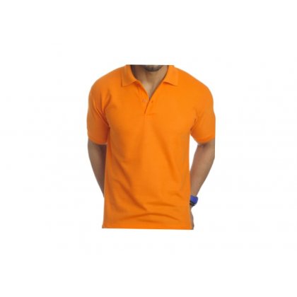 Personalized Polo T Shirt (Orange) Polyester Cotton