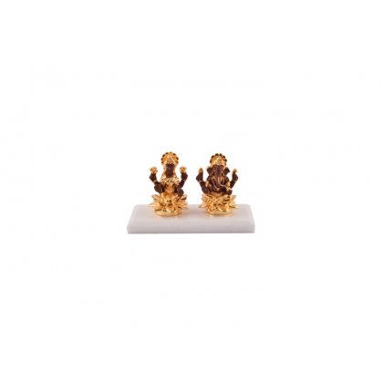Laxmi Ganesh (Golden option 1) - 11 x 9 x7 cm (with premium box)