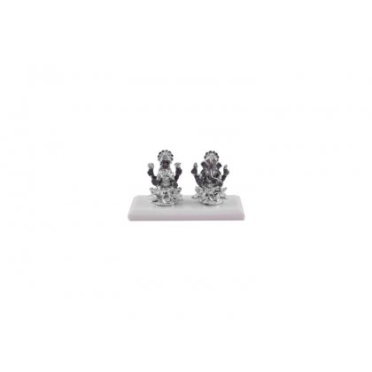 Laxmi Ganesh (Silver option 2) - 11 x 9 x7 cm (with premium box)