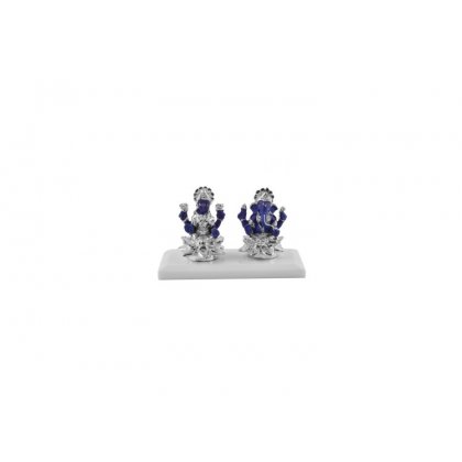 Laxmi Ganesh (Silver option 3) - 11 x 9 x7 cm (with premium box)