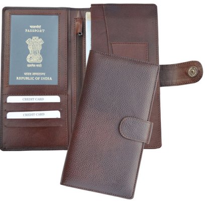 Personalized Passport & Cheque Book Holder - Leatherette