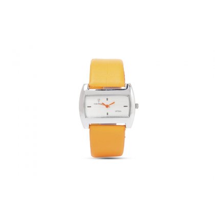 Personalized White/ Orange Analog Watch