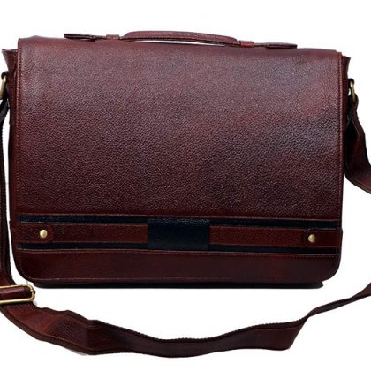 Personalized Laptop Bag - Shaded Leather
