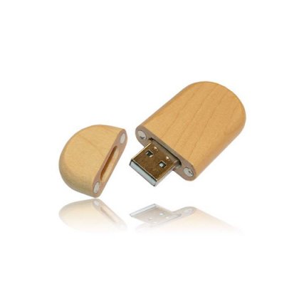Personalized Pen drive Wood Oval 