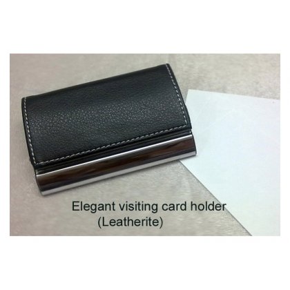 Personalized Elegant Visiting Card Holder - Leatherette